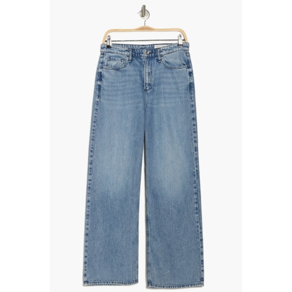 Rag‎ & Bone Cloud Lori Wide Leg Jeans Womens 31 Light Wash Dubois $278
